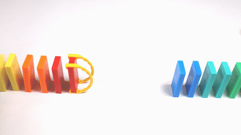 Dominoes - Rolling Arc Set - Bulk Dominoes - Made in the USA - STEM STEAM