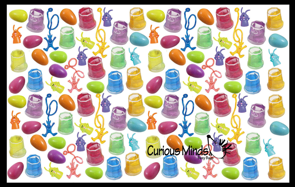 120 Piece Easter Egg Eraser Filler Set - Small Toy Prize Assortment Egg Hunt (10 DOZEN)