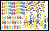 120 Piece Easter Egg Eraser Filler Set - Small Toy Prize Assortment Egg Hunt (10 DOZEN)