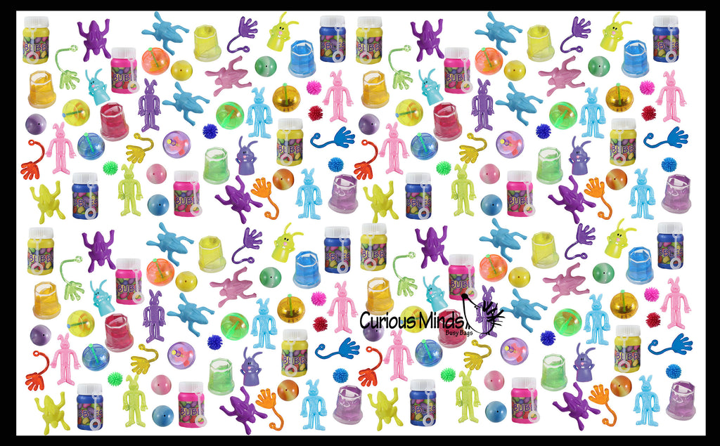 216 Easter Themed Small Toys - Easter Egg Filler Set - Small Toy Prize Assortment Egg Hunt (18 DOZEN)