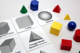 Geometric Solid Shapes Match with Matching Cards - Montessori 2 Part Card - Geometry Work