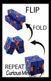 Heavy Infinity Cube - Magic Endless Folding Fidget Toy - Flip Over and Over - Bend and Fold Crazy Shapes Puzzle - ADD Anxiety