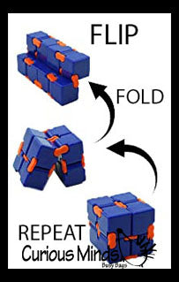 Infinity Cube - Magic Endless Folding Fidget Toy - Flip Over and Over - Bend and Fold Crazy Shapes Puzzle - ADD Anxiety