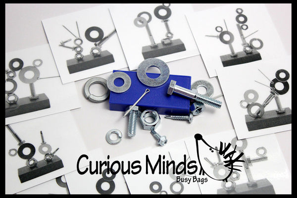 Magnetic Nuts and Bolts Pattern Busy Bag - Teach Magnetism and visual ...