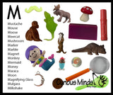 z ALPHABET OBJECTS BY LETTER M