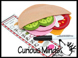 Felt Food Sandwich Shop Busy Bag - Preschool Quiet Activity - Montessori Practical life - Pretend Play - Play Food
