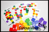 LAST CHANCE - LIMITED STOCK - SALE - Mosaic Tile Animals Busy Bag - Tile Blocks and Pattern Cards - Building and construction block toy for preschoolers - Leaning toy