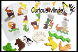 LAST CHANCE - LIMITED STOCK - SALE  -  Stacking Wooden Animal Blocks - Pattern Matching Children's learning toy - Montessori Preschool Kindergarten toy