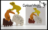 LAST CHANCE - LIMITED STOCK - SALE  -  Stacking Wooden Animal Blocks - Pattern Matching Children's learning toy - Montessori Preschool Kindergarten toy