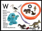 z ALPHABET OBJECTS BY LETTER W