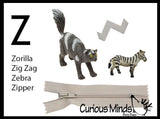 z ALPHABET OBJECTS BY LETTER Z