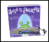 Uppercase to Lowercase Alphabet Matching Puzzle - Cute Outer Space Alien Themed Language Arts Teacher Supply
