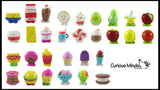 LAST CHANCE - LIMITED STOCK -  30 Different Food Mini Toy Figurines Replicas - Math Counters, Sorting or Alphabet Objects, Playsets, Dairy, Fruit, Fast Food, Frozen Treats