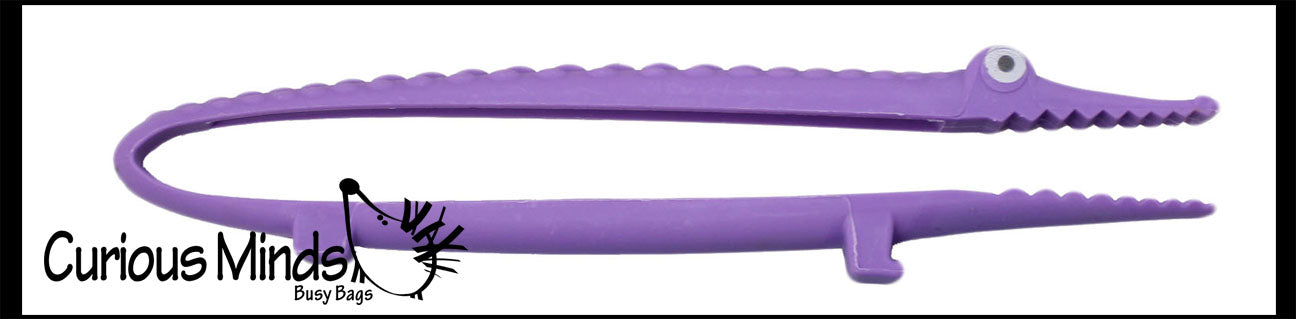Large Alligator Tong - Safety Plastic Tweezers for Children - Fine Motor Tools, Occupational Therapy, Special Needs, Sensory Bin, Preschool Tools