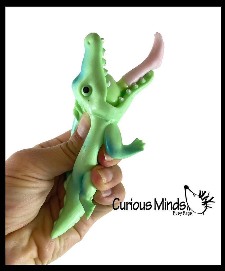 LAST CHANCE - LIMITED STOCK  - SALE -  Funny Alligator Attack Novelty Toy - Funny Gag with Human Leg Hanging Out of Mouth  -  Sensory, Stress, Fidget Toy
