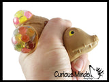 LAST CHANCE - LIMITED STOCK - Set of 5 Reptile & Amphibian Animal Mesh Ball Bundle - Boy Alligator/Turtle/Shark/Dinosaur/Frog - Squishy Water Bead Stress Ball - Mesh  Fun Fidget - Crocodile Gator - Blob Webby Mesh Ball - Squishy Fidget Ball