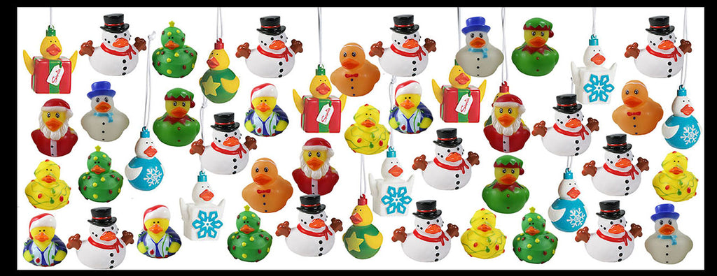 48 Rubber Duckie Christmas Bundle Set - Ornaments - Ducks - Cute Holiday Party Favor Decoration Gifts (4 Dozen)