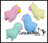 Cute Alpaca / Llama Soft Fluff- Filled Squeeze Stress Balls  -  Sensory, Stress, Fidget Toy