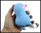 Cute Alpaca / Llama Soft Fluff- Filled Squeeze Stress Balls  -  Sensory, Stress, Fidget Toy