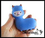 Alpaca Family - Set of 3 Llama Doh Stress Stretch Ball - Moldable Pinch Poke Sensory Fidget Toy Doughy