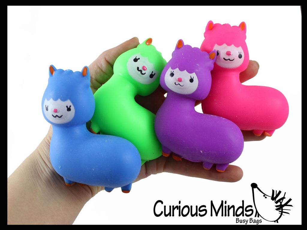 LAST CHANCE - LIMITED STOCK - SALE  - Cute Alpaca Llama Doh Stress Stretch Ball - Moldable Pinch Poke Sensory Fidget Toy Doughy