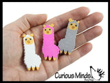 LAST CHANCE - LIMITED STOCK - Alpaca / Llama Adorable Erasers - Novelty and Functional Adorable Eraser Novelty Treasure Prize, School Classroom Supply, Math Counters - Sorting - Party Favor