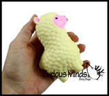 LAST CHANCE - LIMITED STOCK - SALE  - Alpaca Family - Set of 3 Llama Doh Stress Stretch Ball - Moldable Pinch Poke Sensory Fidget Toy Doughy