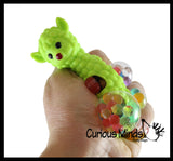 Set of 4 Girly Stress Balls - Alpaca / Flamingo / Unicorn / Sheep -  Squishy Blob Mesh Ball with Soft Web - Squishy Fidget Ball