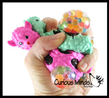 Alpaca Squishy Blob Mesh Ball with Soft Web - Squishy Fidget Ball