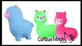 LAST CHANCE - LIMITED STOCK - SALE  - Alpaca Family - Set of 3 Llama Doh Stress Stretch Ball - Moldable Pinch Poke Sensory Fidget Toy Doughy