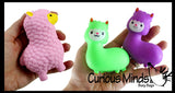 LAST CHANCE - LIMITED STOCK - SALE  - Alpaca Family - Set of 3 Llama Doh Stress Stretch Ball - Moldable Pinch Poke Sensory Fidget Toy Doughy