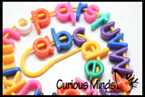 Lacing Alphabet Beads Busy Bag - Fine motor and early reading learning activity. Sort by shape and color. Travel activity