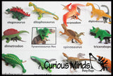 Animal Match - DINOSAURS - Miniature Animals with Matching Cards - 2 Part Cards.  Montessori learning toy, language materials - Dinosaurs