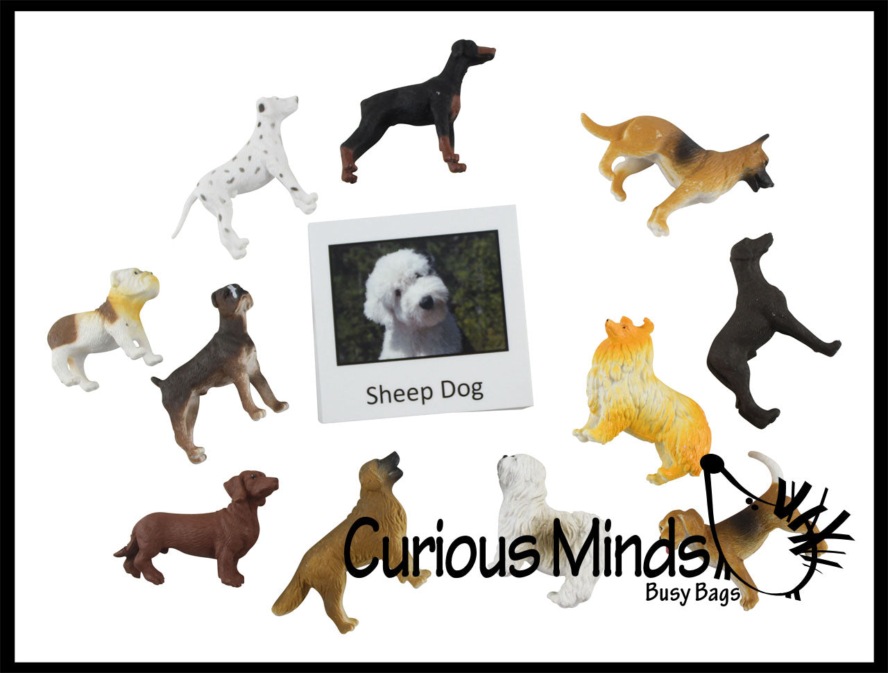 Animal Match - DOG - Miniature Animals with Matching Cards - 2