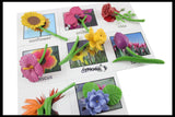 Flowers Montessori Object Match - Miniature flowers with Matching Cards - 2 Part Cards.  Montessori learning toy, Flora, Botanical