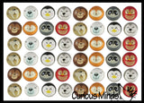 24 Cute Animal Themed Bouncy Balls - Arctic Animal Winter / Woodland Critters - Cold Snow Christmas Bouncing Ball Party Favor Novelty Toy