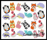 LAST CHANCE - LIMITED STOCK - Animal Mix Adorable Erasers - Novelty and Functional Adorable Eraser Novelty Treasure Prize, School Classroom Supply, Math Counters - Sorting - Party Favor