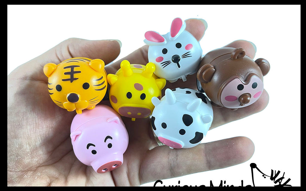 LAST CHANCE - LIMITED STOCK  - SALE - Mini Animal Cute Pull Back Racer Cars - Pullback Toy - Moves by Itself - Novelty Party Favors