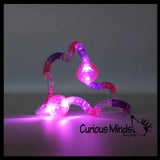 Tangle Atomic Light Up Braintools Fidget Toy - Bendable Connected Curved Fun Fidget - Textured