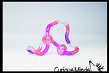 Tangle Atomic Light Up Braintools Fidget Toy - Bendable Connected Curved Fun Fidget - Textured
