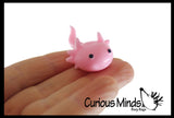 Tiny Axolotl and Putty - Squishy Cute Sea Creatures Stretchy and Squeezy Toy Figurine - Fidget Stress Ball Slime