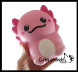 Large 6" Axolotl Slow Rise Squishy Toys - Memory Foam Party Favors, Prizes, OT
