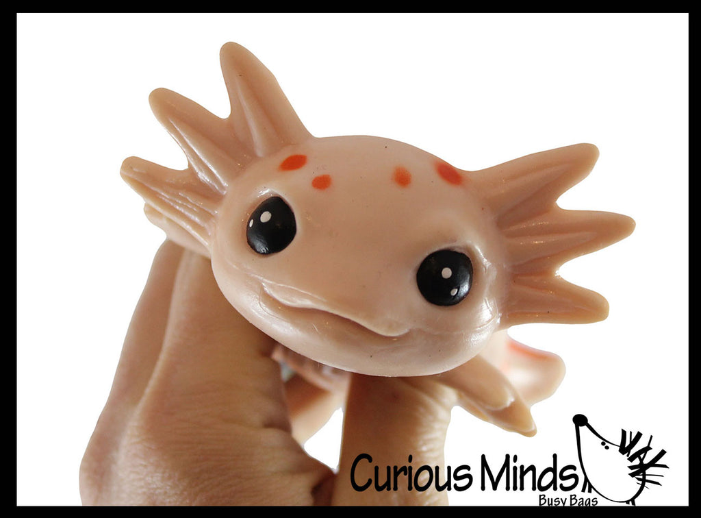 Axolotl Cute Sea Creatures Stretchy and Squeezy Toy - Crunchy Bead Filled - Fidget Stress Ball