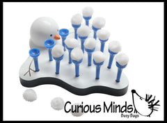 Balancing Snowballs -  fine motor busy bag - Snowman - Winter Busy Bag - Christmas Stocking Stuffer Game