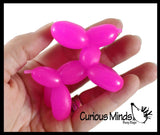 Mini Balloon Dog Stretchy Toy - Cute Squishy Sensory Fidget Toy - Party Favors & Prizes
