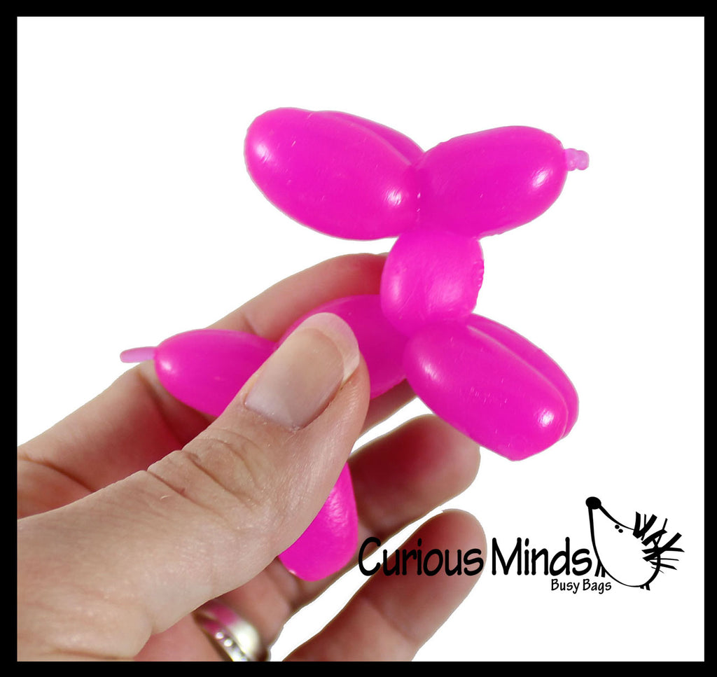 Mini Balloon Dog Stretchy Toy - Cute Squishy Sensory Fidget Toy - Party Favors & Prizes