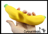 BULK - WHOLESALE - Sand Filled Squishy Banana - Moldable Sensory, Stress, Squeeze Fidget Toy ADHD Special Needs Soothing