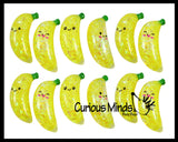 Banana Water and Sparkle Filled Squeeze Stress Ball  -  Sensory, Stress, Fidget Toy