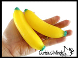 BULK - WHOLESALE - SALE -  Doh Banana Fruit Soft Fluff- Filled Squeeze Stress Balls  -  Sensory, Stress, Fidget Toy OT