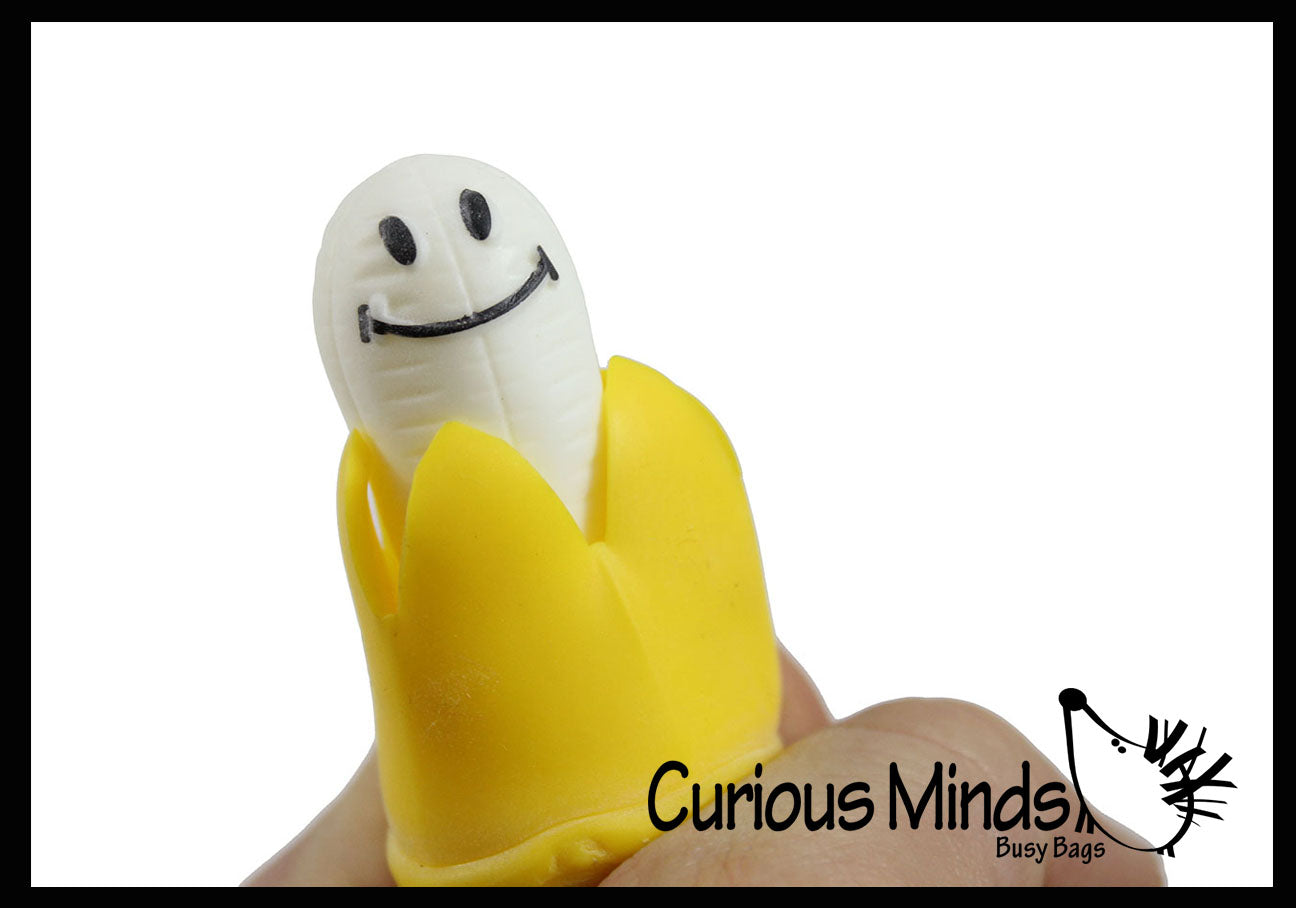 Pop Up Banana  - Squeeze to Make Banana Pop Out - Fun Sensory Toy - Funny Gag OT